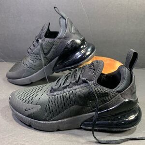 Nike Womens Air Max 270 Triple Black Running Walking Sneakers Shoe Size 7.5